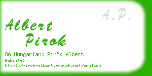 albert pirok business card